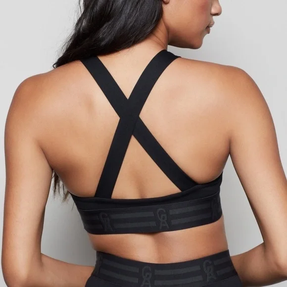 Good American Crossback Icon Bra NWT Women’s Sz 2 US Medium Black - Picture 2 of 8